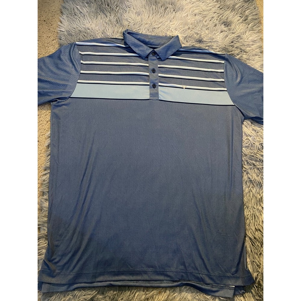 Callaway Golf Polo Shirt Men's XL‎ Blue Stripe Opti-Dri Performance Athletic Fit
